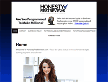 Tablet Screenshot of honestyfirstreviews.com